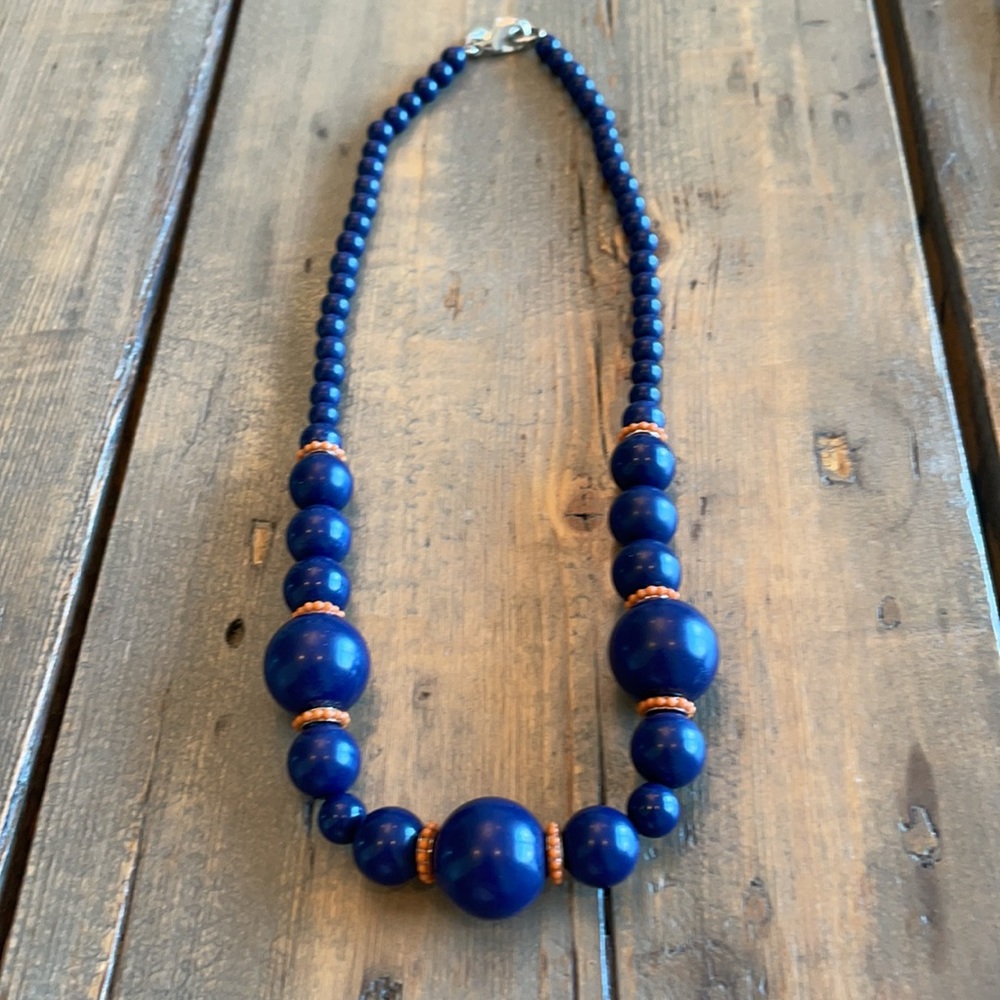 Banana Republic Blue & Coral Color Beads